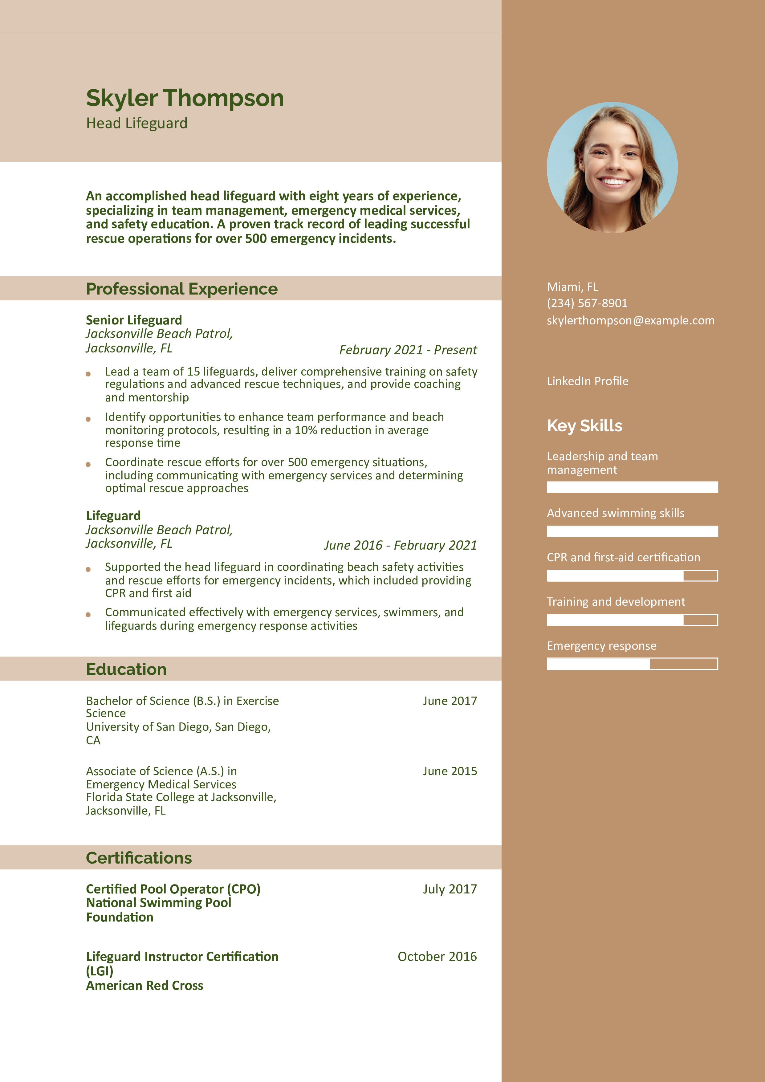 Lifeguard Resume Examples and Templates for 2024 - ResumeBuilder.com