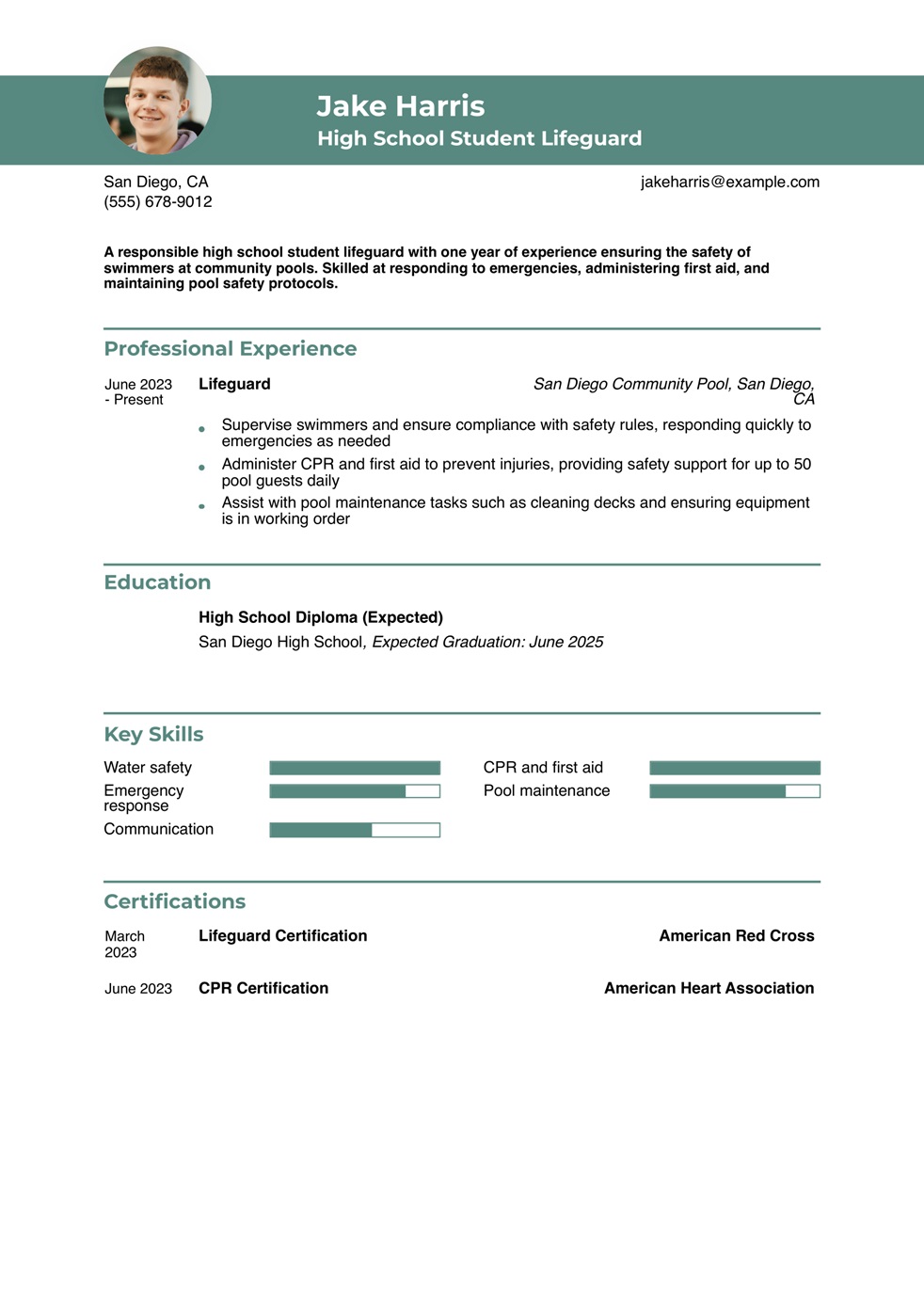 Lifeguard Resume Examples and Templates for 2024 - ResumeBuilder.com