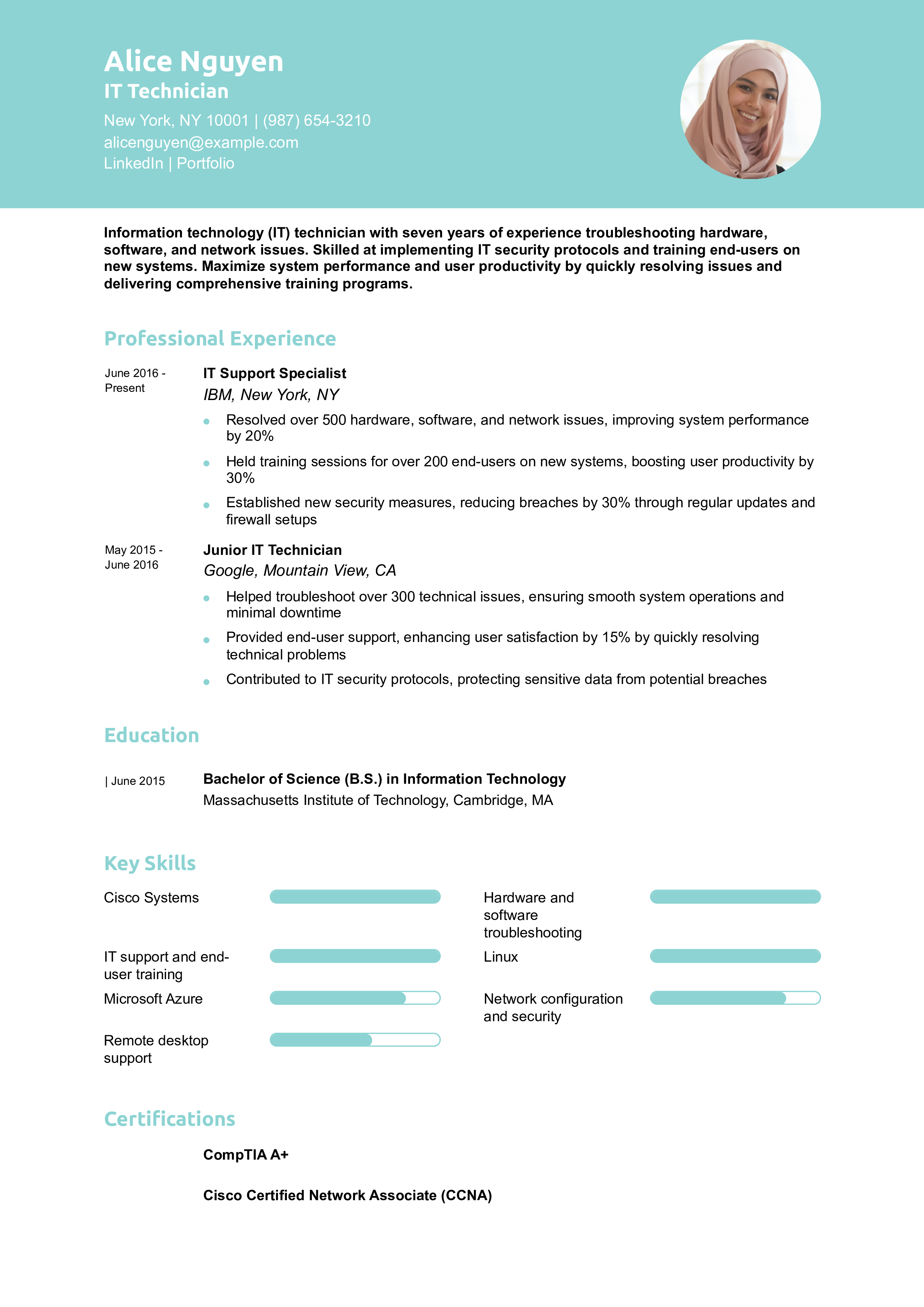 Technical Resume Examples and Templates for 2024