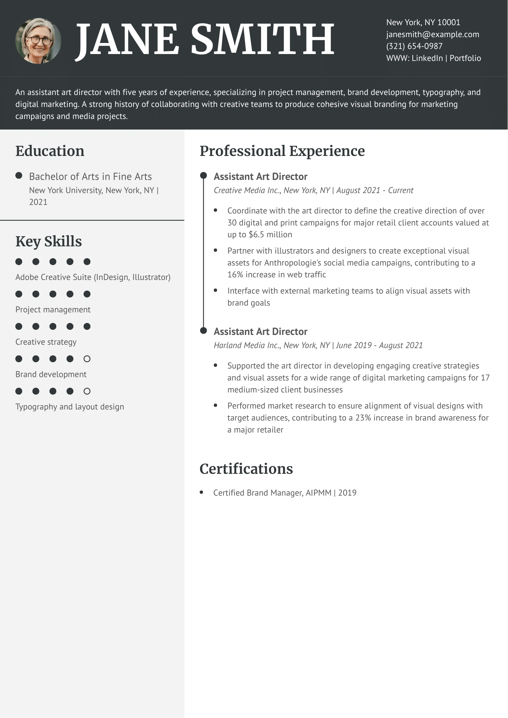 Art Director Resume Examples and Templates for 2024