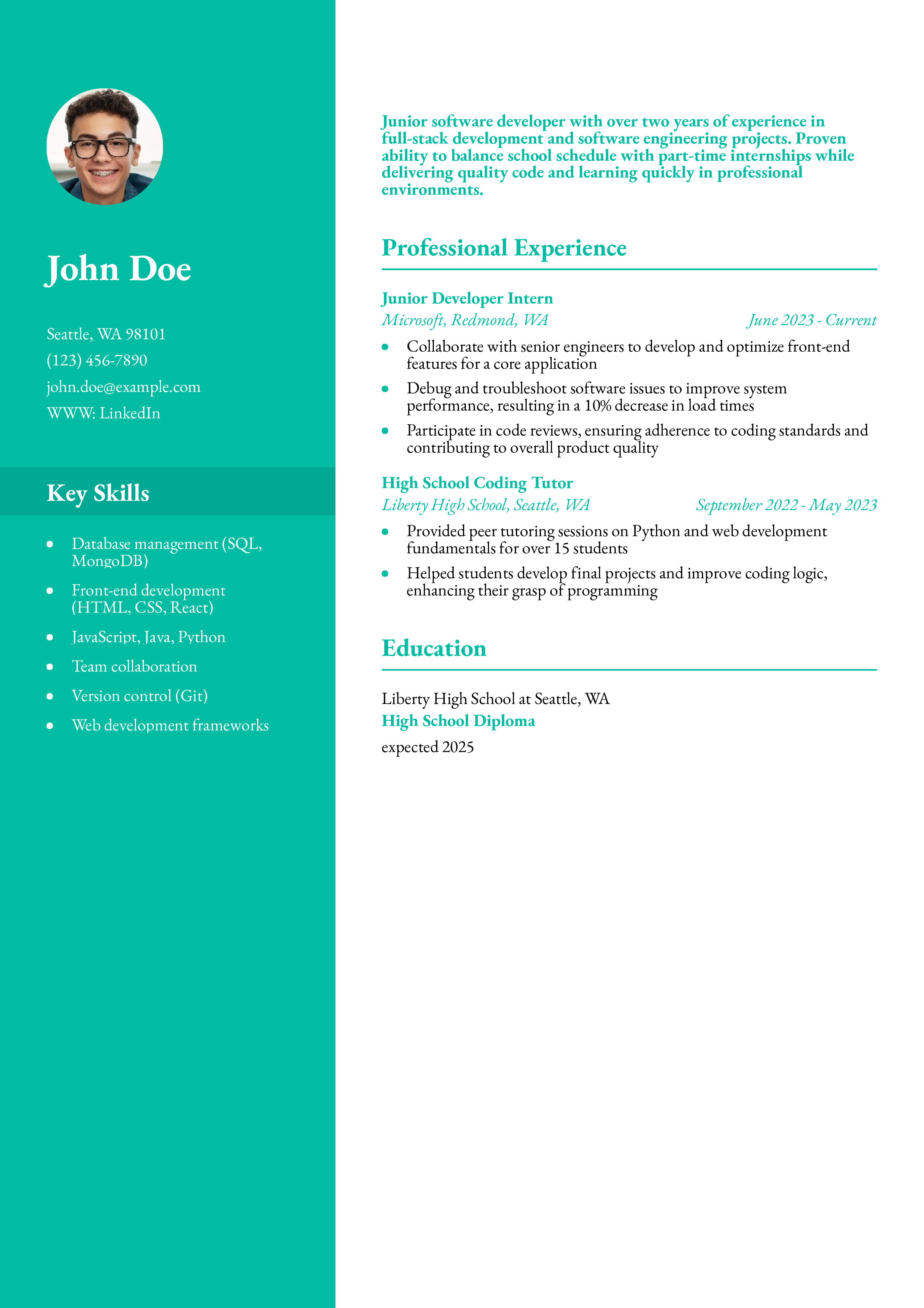 Teen Resume Examples and Templates for 2024