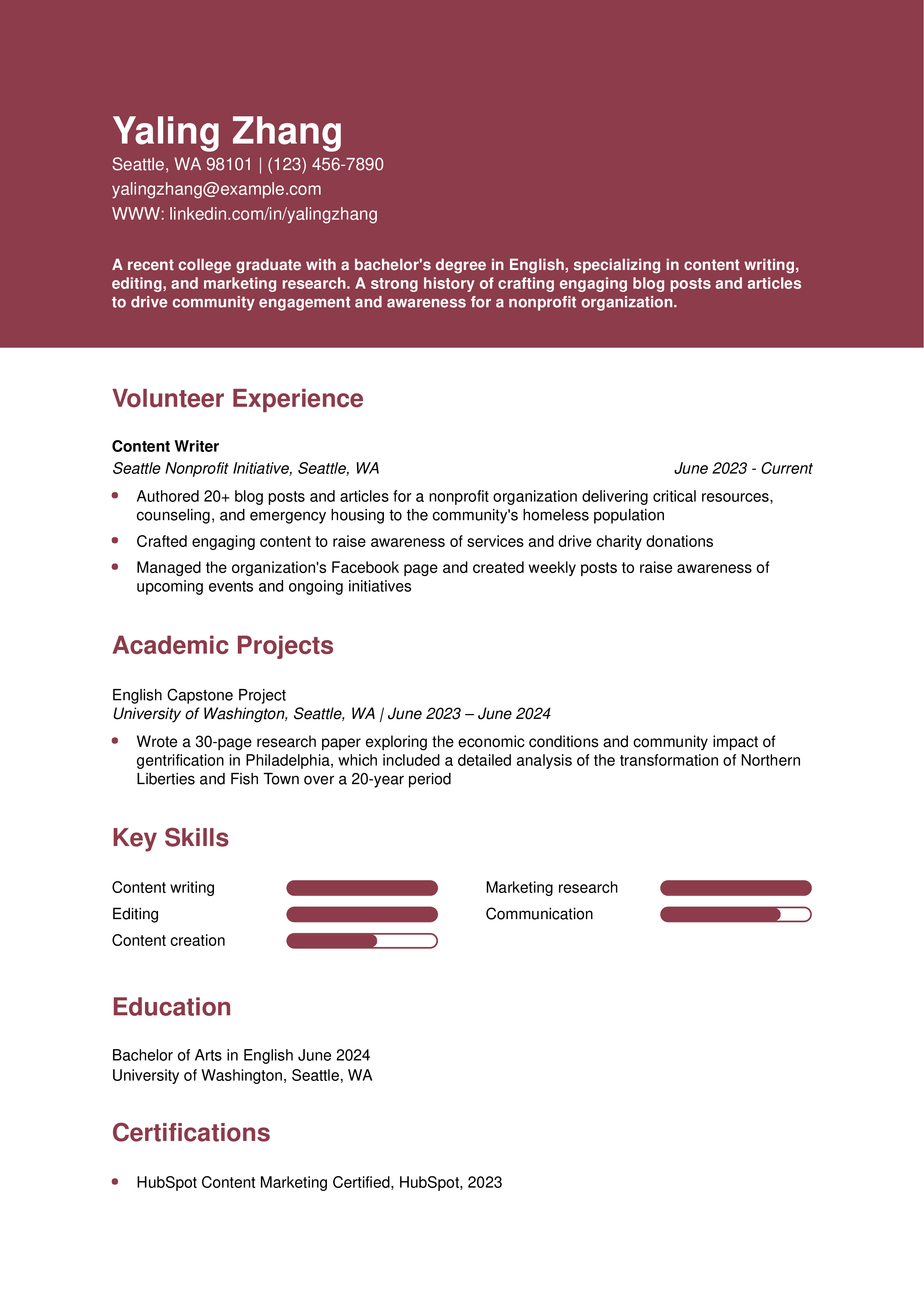 Recent College Graduate Resume Examples and Templates for 2024