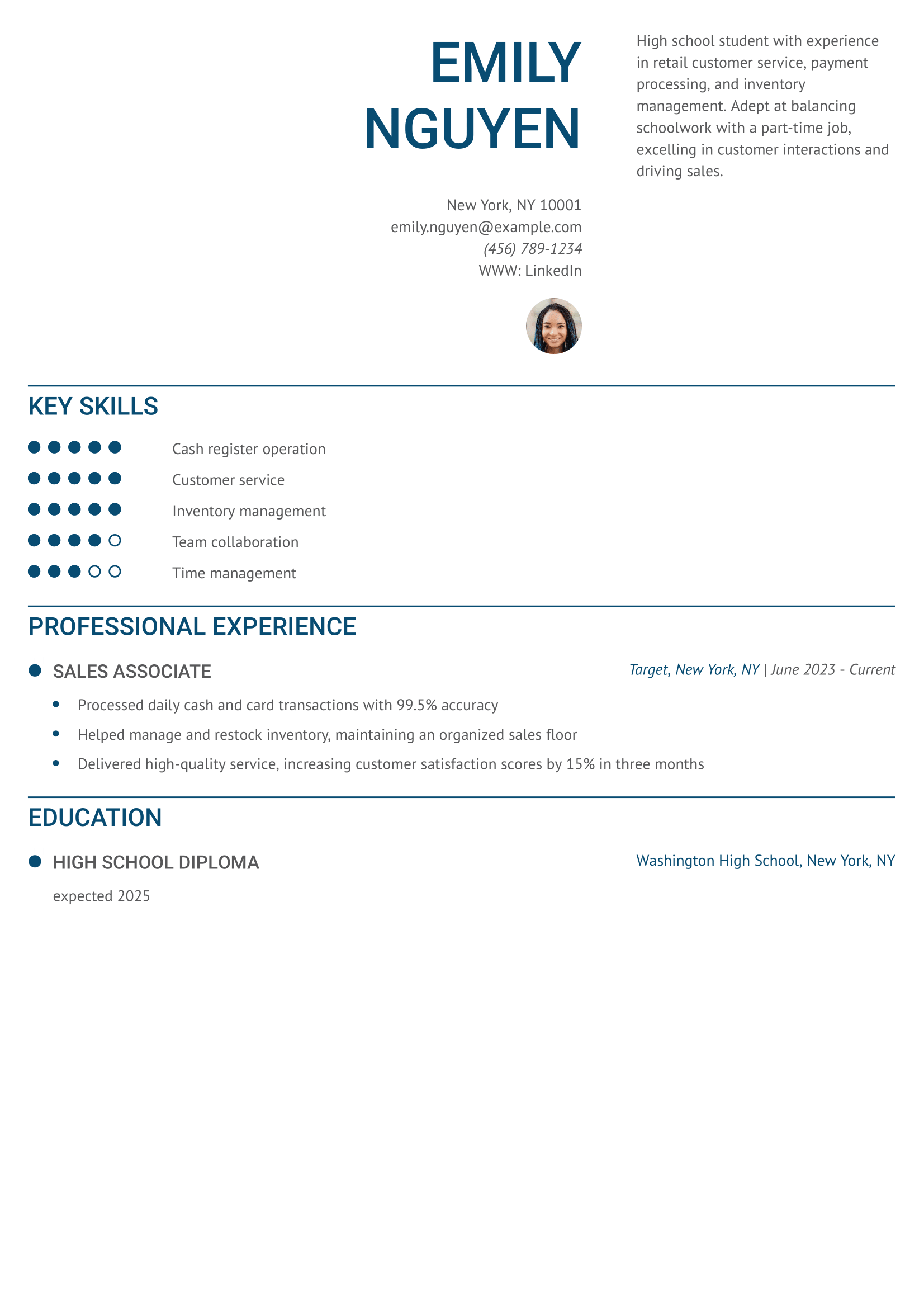 Teen Resume Examples and Templates for 2024