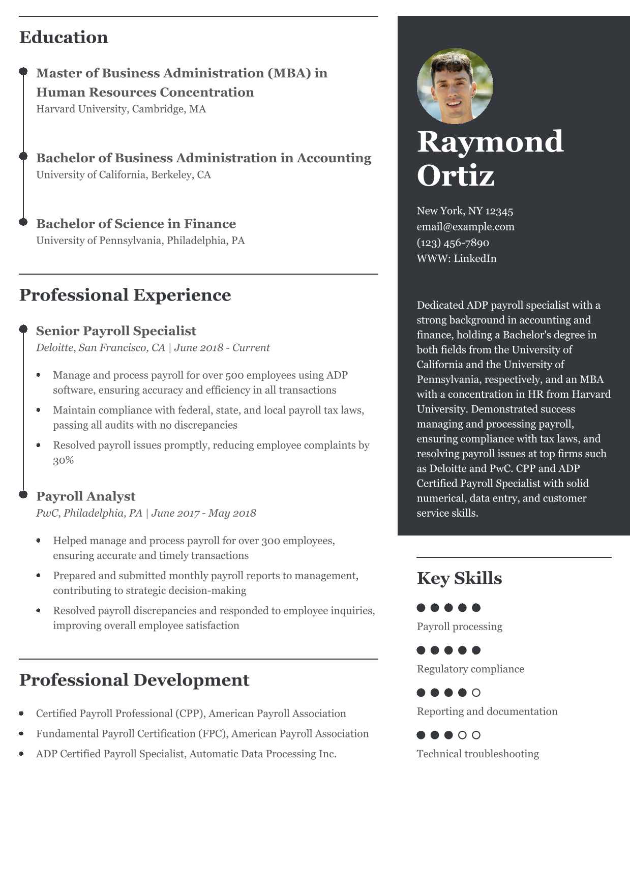 Payroll Specialist Resume Examples and Templates for 2024