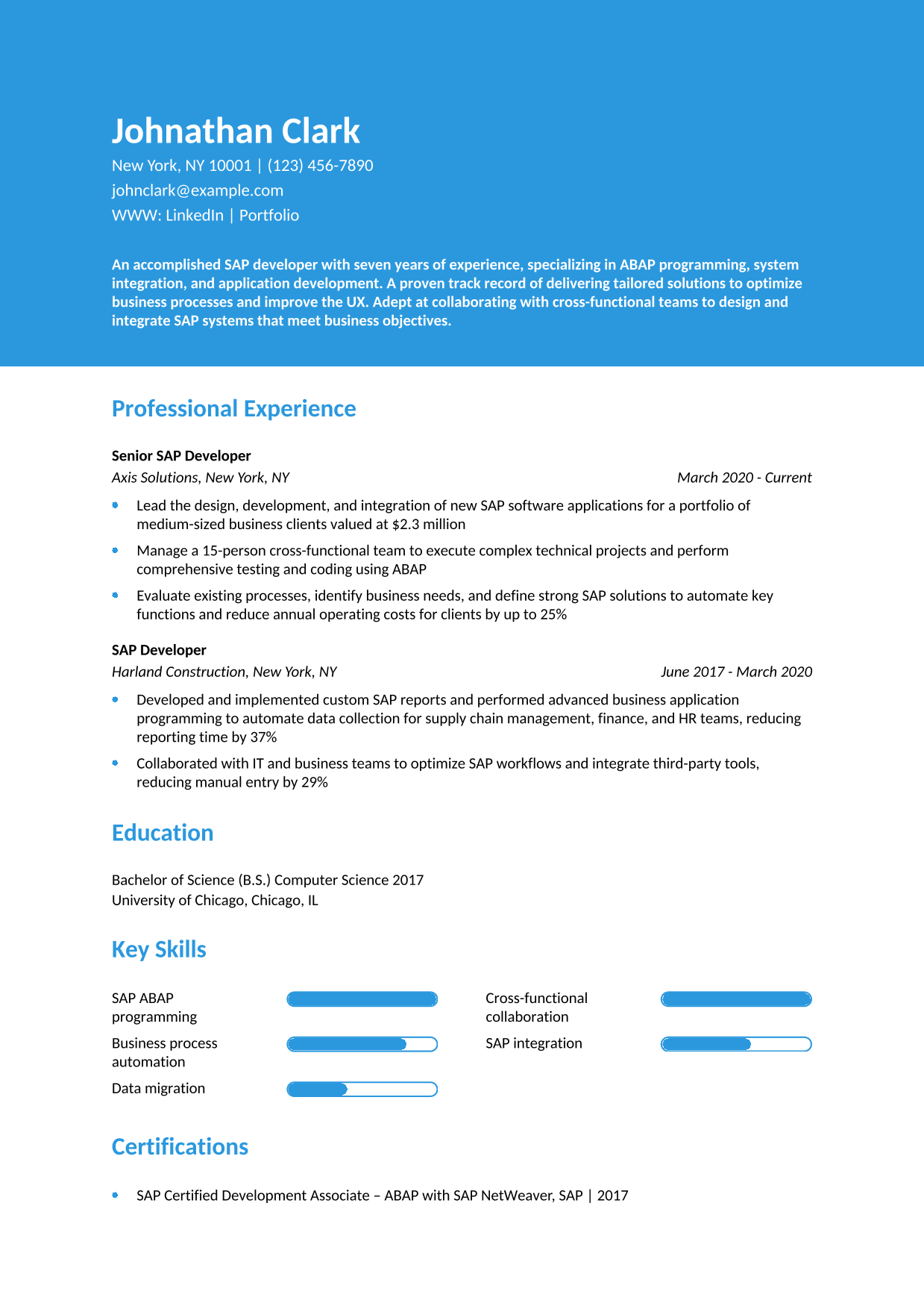 SAP Resume Examples and Templates for 2024