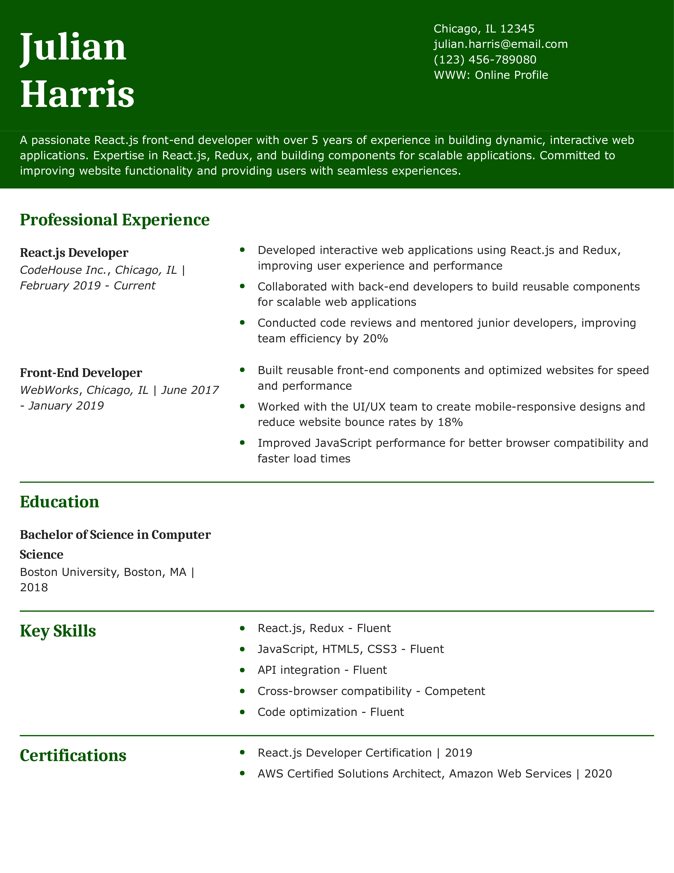 25 Front-End Developer Resume Examples and Templates for 2025 