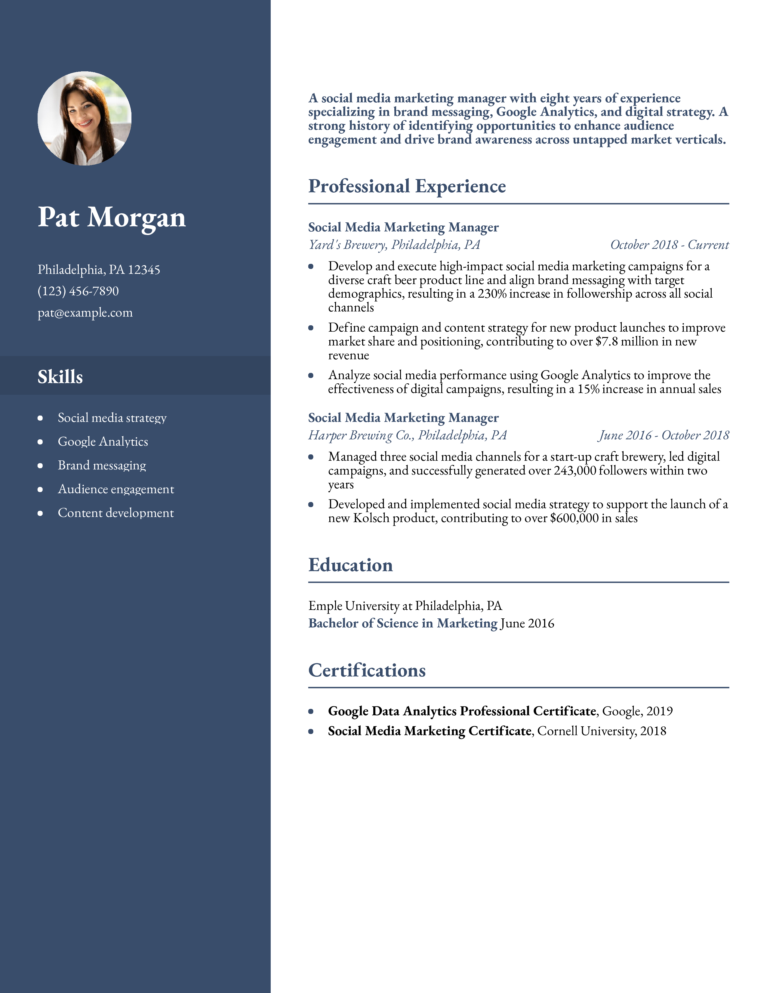 SocialMediaMarketingManagerResumeExampleHomepage