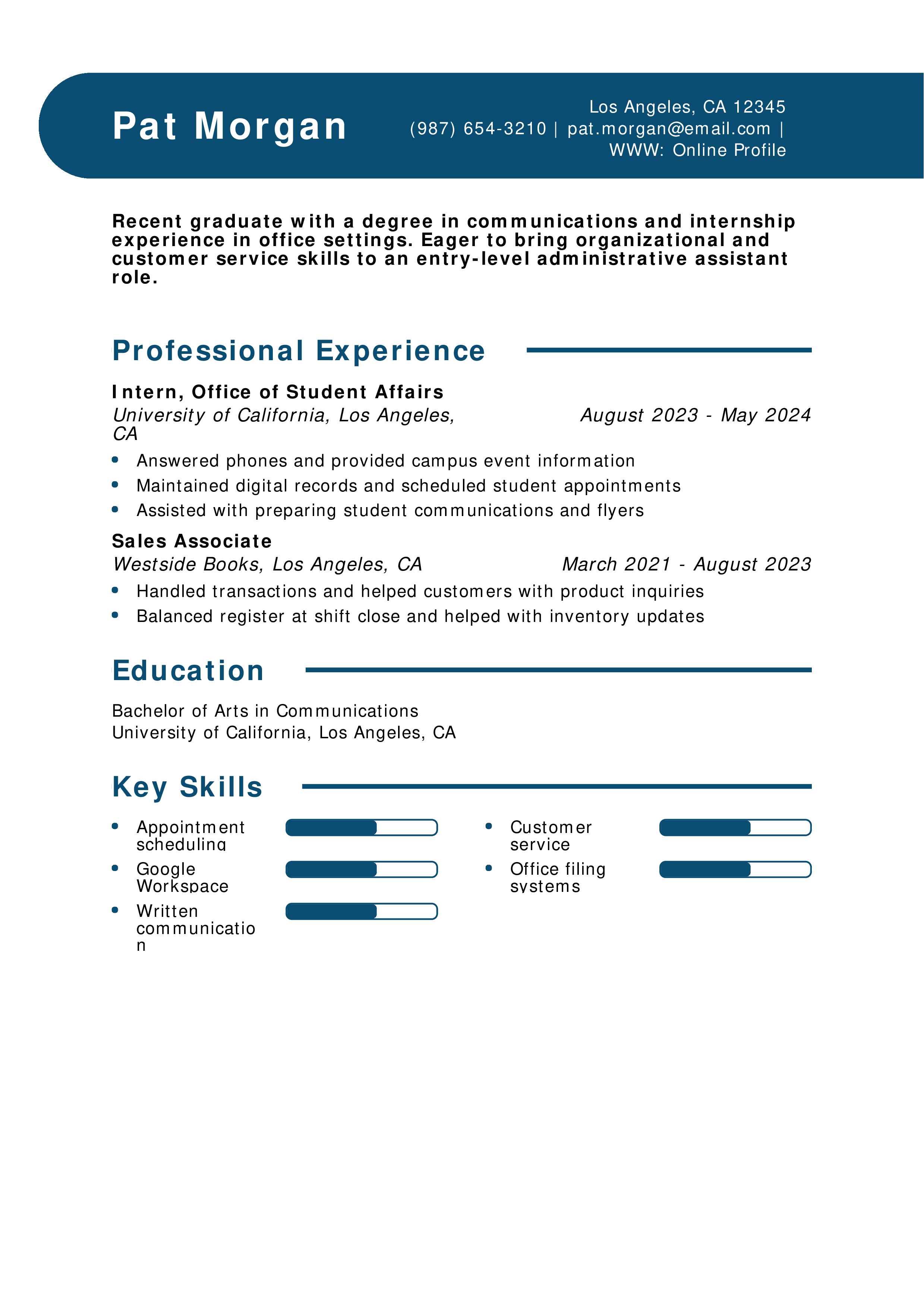 Administrative Assistant with No Experience Resume